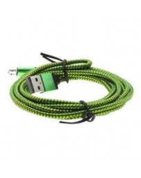 cables de cobre 2M Micro USB Data Sync cable de carga universal para Samsung HTC LG verde - Envío Gratuito