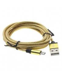 cables de cobre 2M Micro USB Data Sync cable de carga universal para Samsung HTC LG Oro - Envío Gratuito
