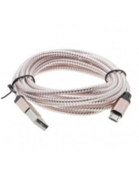 cables de cobre 2M Micro USB Data Sync cable de carga universal para Samsung HTC LG rosa - Envío Gratuito