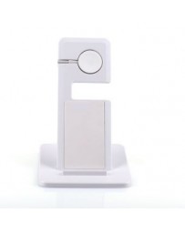 Almohadilla De Carga Para IPhone Samsung Con Soporte iWatch Blanco - Envío Gratuito