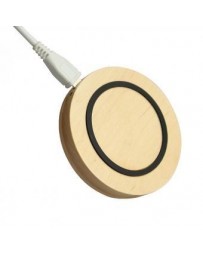 Almohadilla De Carga Inalámbrico QI Para Samsung Galaxy S6 S5 S4 Note 4 3 De Madera Redondo Negro - Envío Gratuito