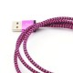 EH Navidad línea de datos USB3.1 música de cuerda como Tipo-c cable trenzado 1 metro-Rosa roja - Envío Gratuito