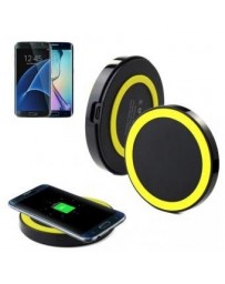 Cargador De La Energía De Carga Inalámbrica Pad Para Samsung Galaxy S7  S7 Edge-Amarillo - Envío Gratuito