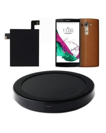 Cargador Cargador De Carga Inalámbrica Qi Pad + Receptor Pegatina Con La Tecnología NFC-Negro - Envío Gratuito
