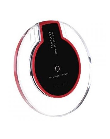 Cargador De Carga Inalámbrica Qi Ronda Pad Para Teléfonos Smartphone-rojo - Envío Gratuito