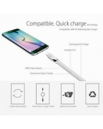 EW Diamond 2.4A de Apple Andrews combinado de aleación de zinc cable de datos USB blanco - Envío Gratuito