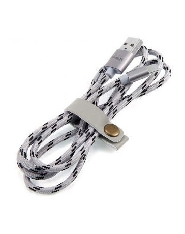 Cable de nylon trenzado de cuerda (Apple Andrews combinado de aleación de zinc USB) Gray - Envío Gratuito