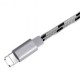 Cable de nylon trenzado de cuerda (Apple Andrews combinado de aleación de zinc USB) Gray - Envío Gratuito